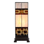 Tiffany Tafellamp 17x17x44 cm Beige Glas