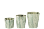 J-Line geurkaars Noa - Seaside Bliss - glas - lichtblauw - large - 75U
