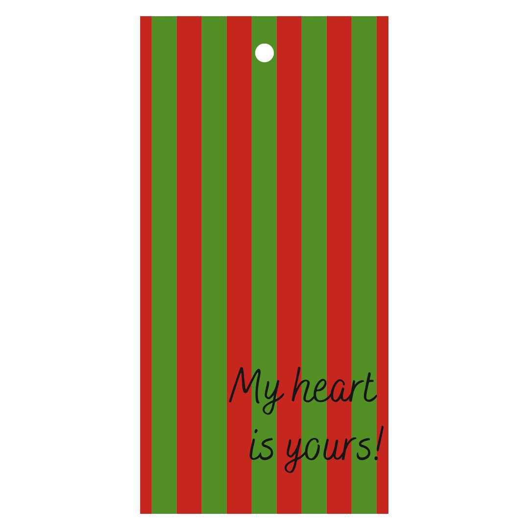 Cadeaukaartje - "My Heart Is Yours!" - 20 Stuks