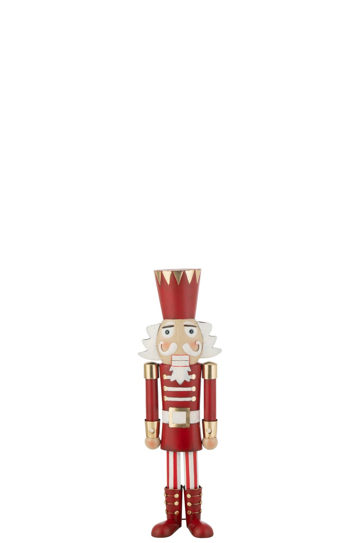 J-Line figuur Notenkraker - ijzer - goud/wit - small - 2 stuks