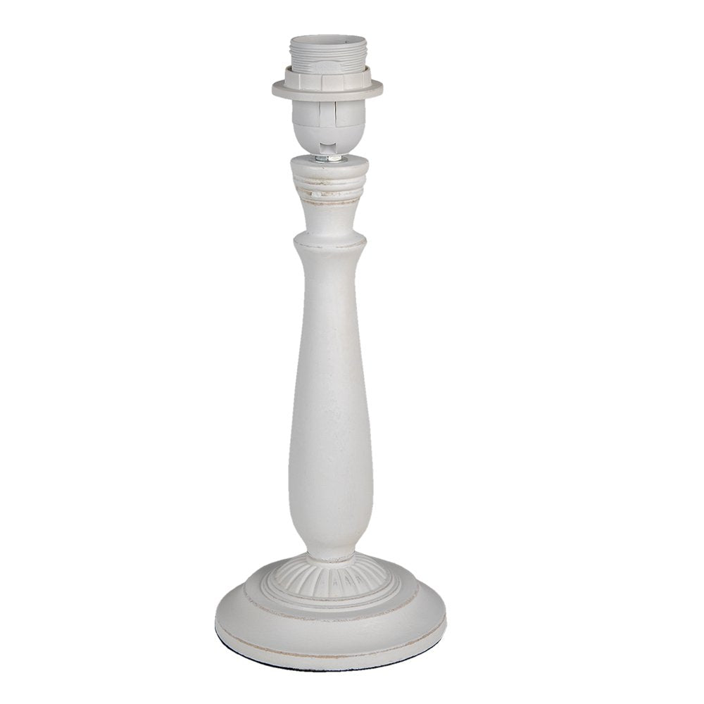 Lampenvoet Ø 12x32 cm Wit Hout Lampvoet