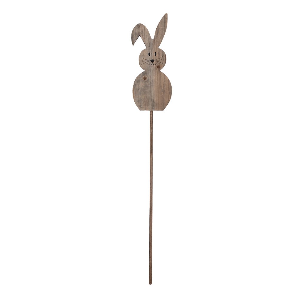 Tuinsteker Konijn 100 cm Bruin Hout Tuinprikker