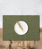 Tafelplacemats – jute en polyester, hittebestendig – 30x46cm (12"x18"), set van 4