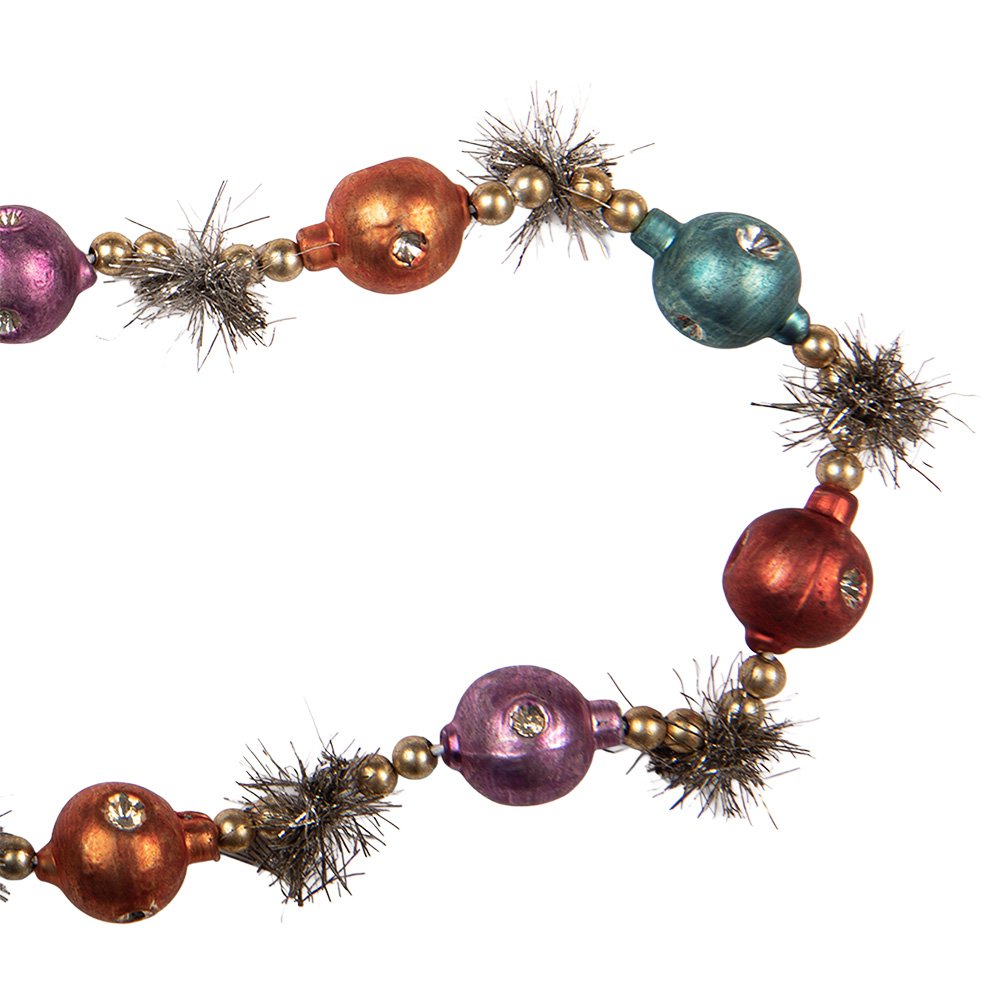 Decoratie Kerstslinger Ø 2x180 cm Zilverkleurig Glas