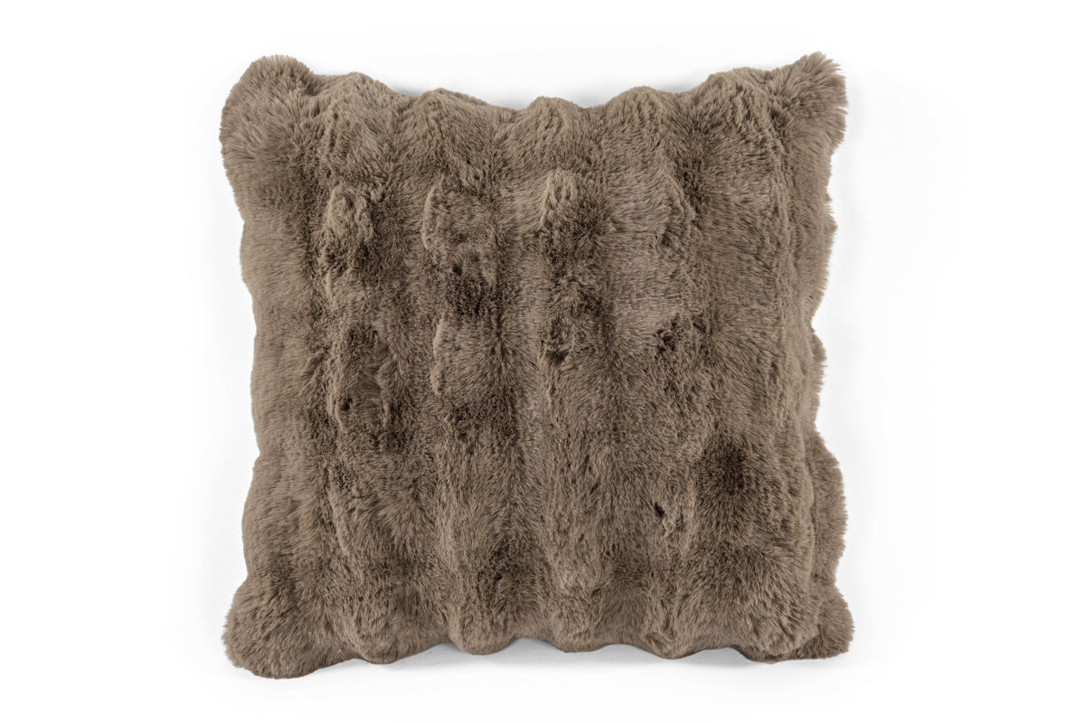 Cushion (filled) Bubble rabbit fur - 45x45 cM