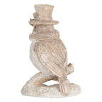 Decoratie Beeld Vogel 5x3x8 cm Beige Kunststof
