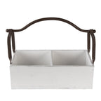 Mand 41x19x29 cm Wit Hout Bakje
