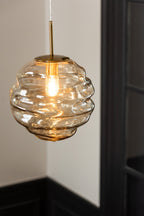 J-Line hanglamp Bijenkorf - glas - licht cognac