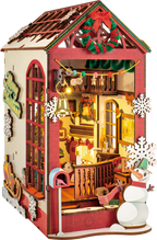 Robotime, DIY Book Nook Boekensteun Christmas Indoor Scene, TGC07, 21,8x13,6x24,7 cm