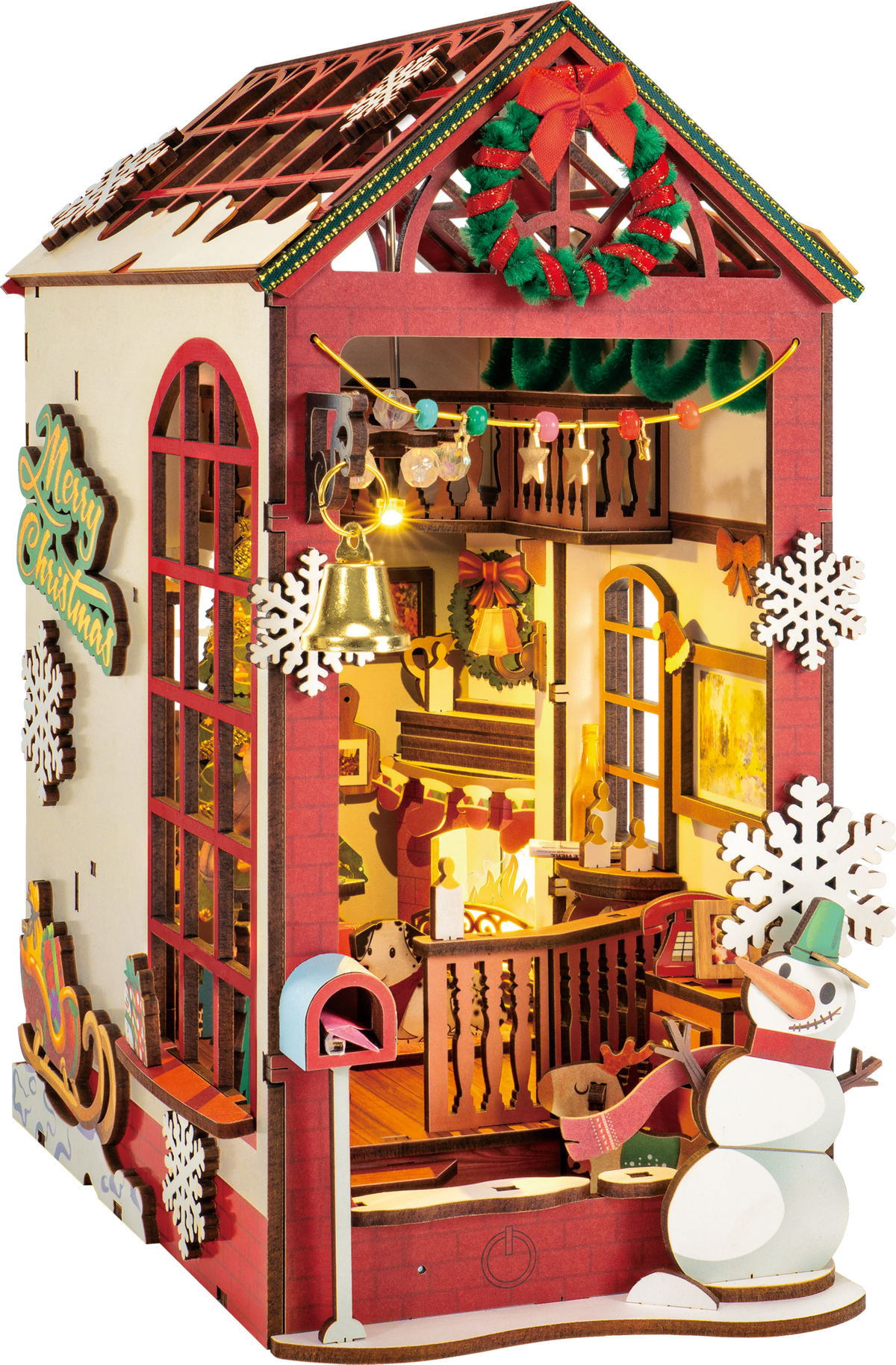 Robotime, DIY Book Nook Boekensteun Christmas Indoor Scene, TGC07, 21,8x13,6x24,7 cm