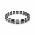 Heren armband Hematiet & Bergkristal