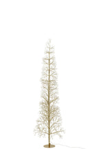 J-Line decoratie Boom - warm witte - ijzer - goud - L - LED