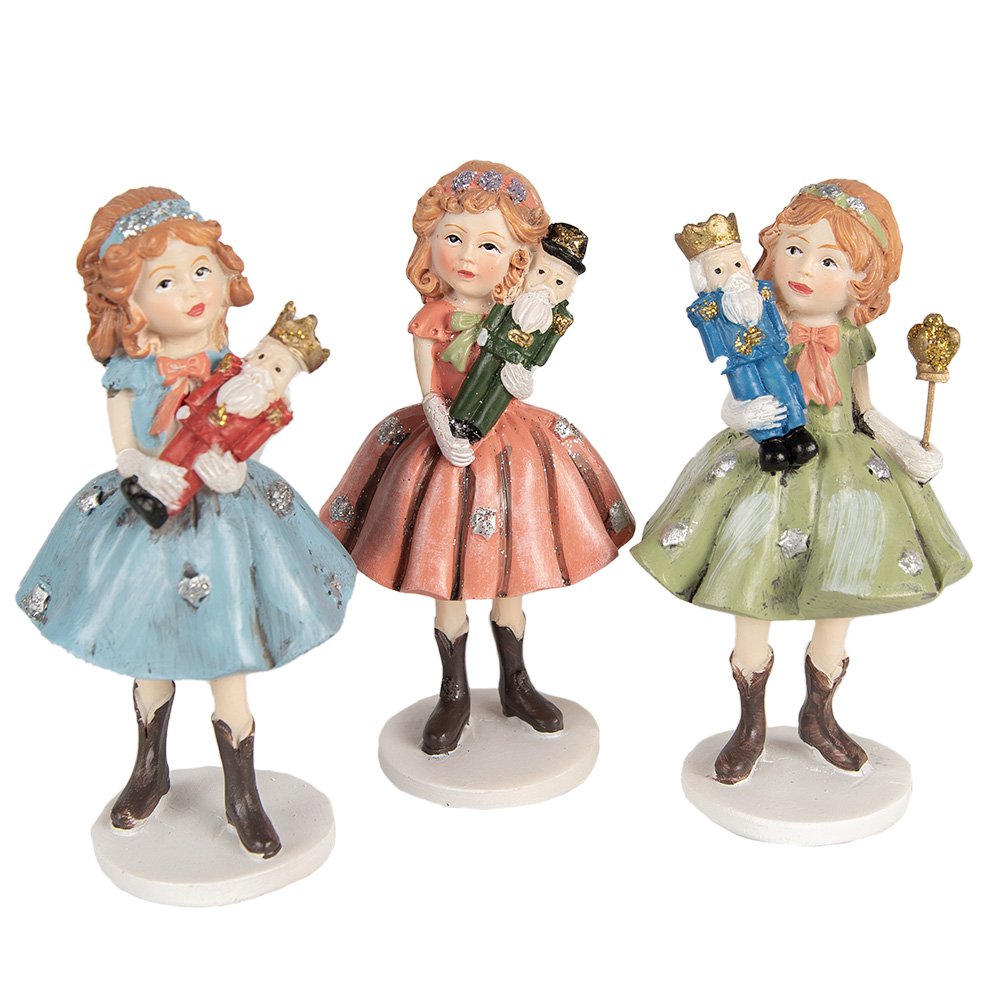 Decoratie Beeld Kind 12 cm Groen Polyresin Kerstfiguren