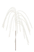 J-Line decoratie tak Bladeren Eva - rubber - wit