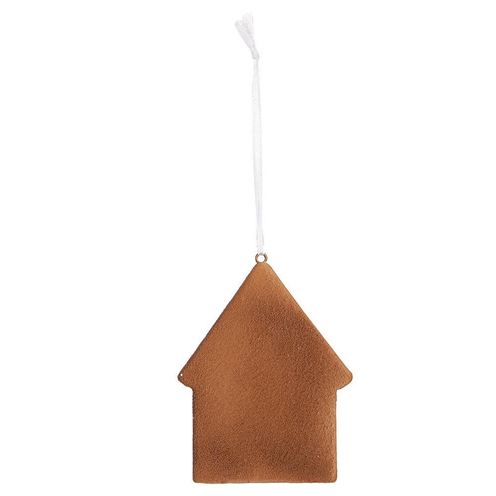 Kersthanger Gingerbread house 8x1x10 cm Blauw Kunststof