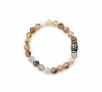 Heren armband Citrien met vlecht kraal