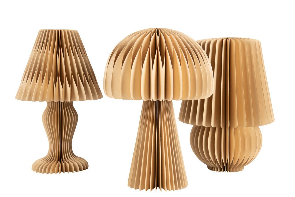 J-Line lampenkap Vouwbaar - papier - camel