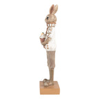 Beeld Konijn 28 cm Bruin Beige Polyresin