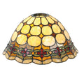 Lampenkap Tiffany Ø 25x15 cm Beige Rood Glas Glazen Lampenkap