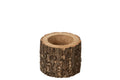 J-Line bloempot Boomstam - hout - naturel - small