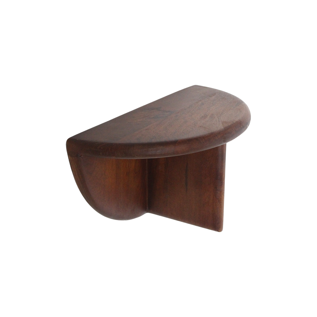 Bullnose mangohouten wandplank - 38x19x19 cm