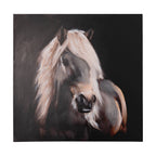 Schilderij Longoza Zwart 78x78 cm