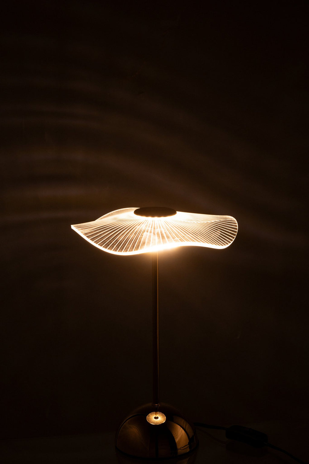 J-Line Tafellamp Led Bloem Metaal/Plastiek Goud Small