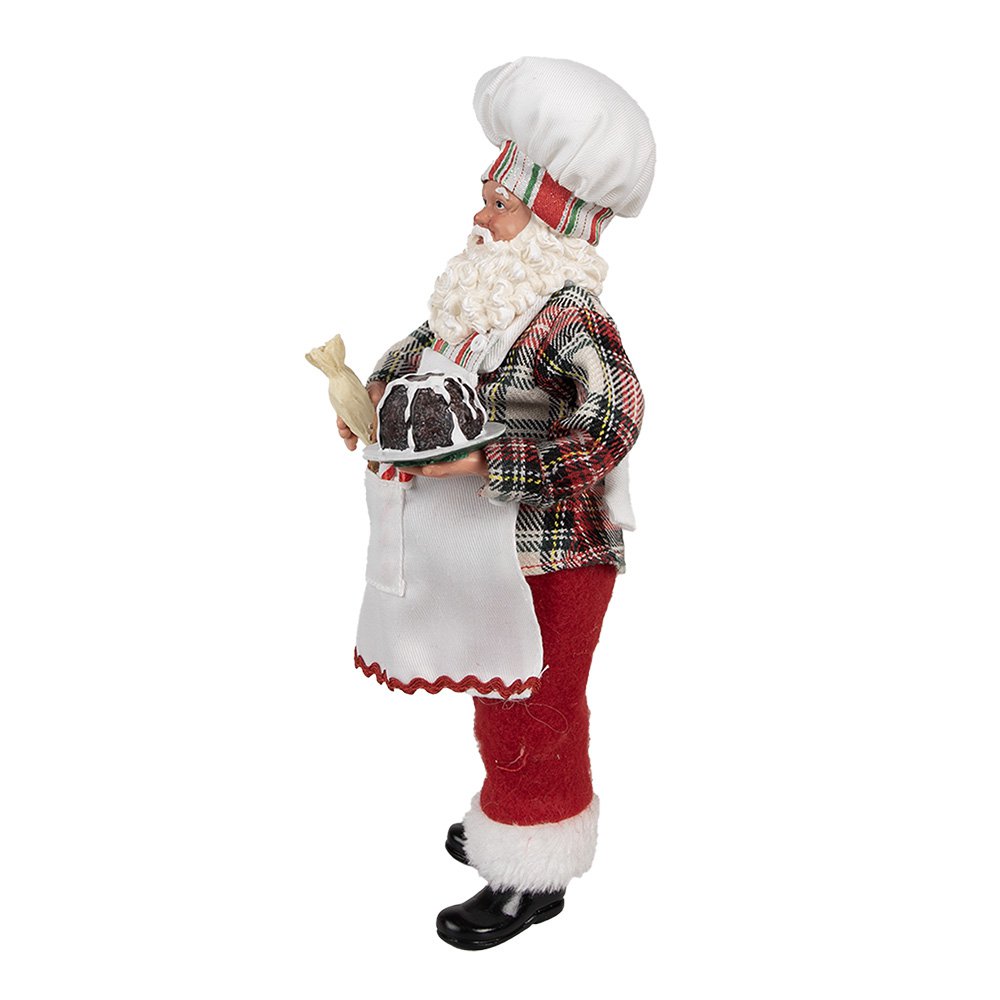 Kerstdecoratie Beeld Kerstman 28 cm Wit Kunststof