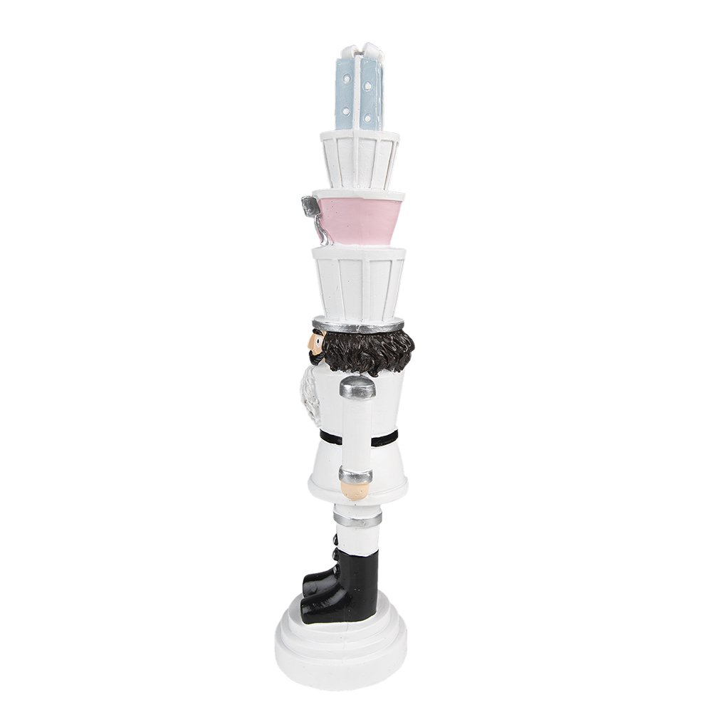 Kerstdecoratie Notenkraker 33 cm Wit Polyresin