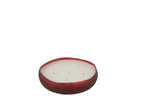 J-Line geurkaars M-Chic - Oud & Amber - glas - rood - medium - 19U