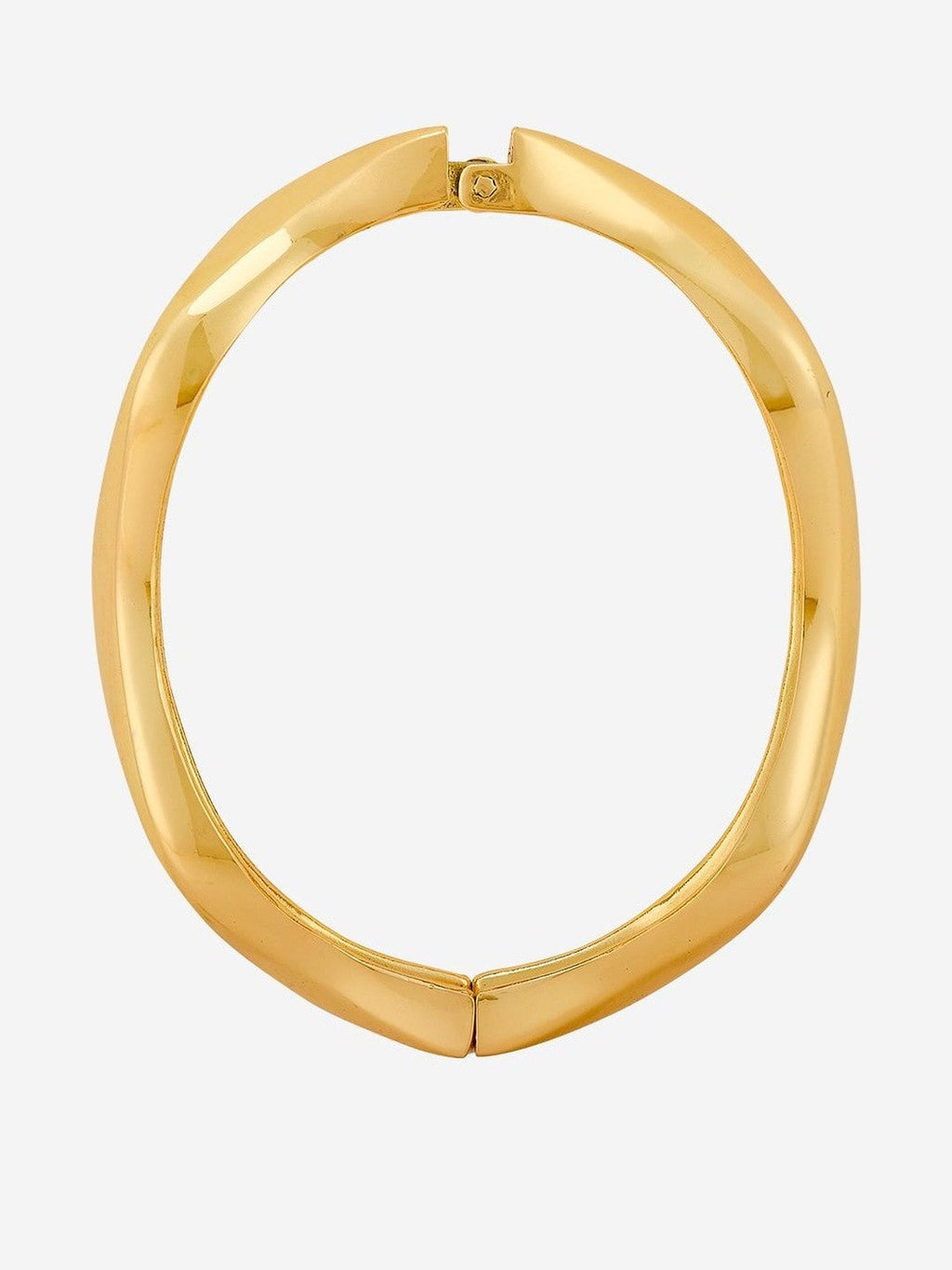 Vergulde manchetarmband – modeaccessoire – koper, verguld – interlocksluiting