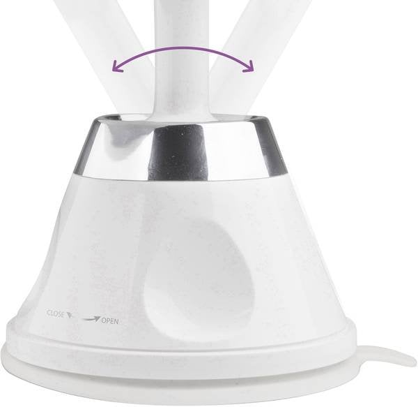Zuignap Spiegel wit LED /Ø17cm Badkamer Spiegel