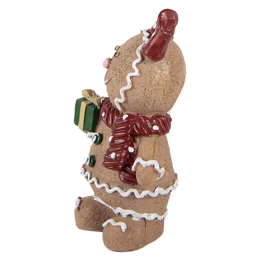 Kerstdecoratie Beeld 10x7x16 cm Bruin Polyresin
