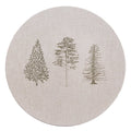 Onderbord Ø 33 cm Beige Kunststof Dennenbomen