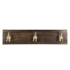 Wandkapstok 44x8x10 cm Bruin Hout