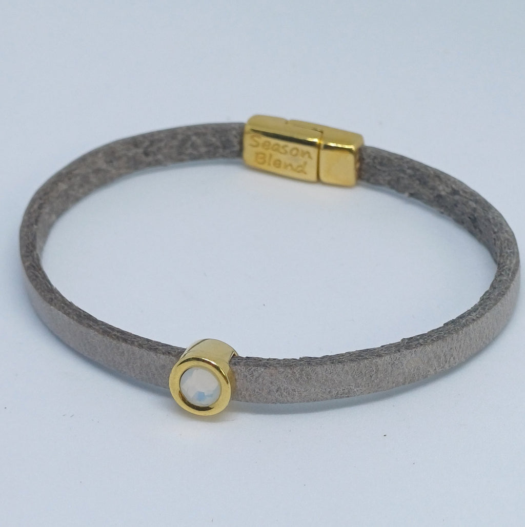Shorty leren armband 24K verguld