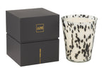 J-Line geurkaars Noa - Stone & Rock - glas - zwart/wit - large - 95U