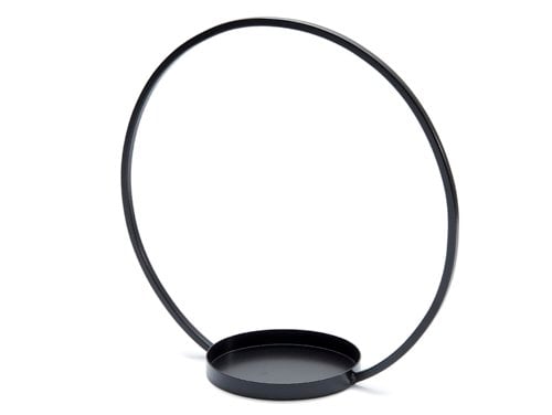 Metalen ring met bord 40cm zwart