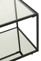 J-Line salontafel - ijzer/glas - zwart - S