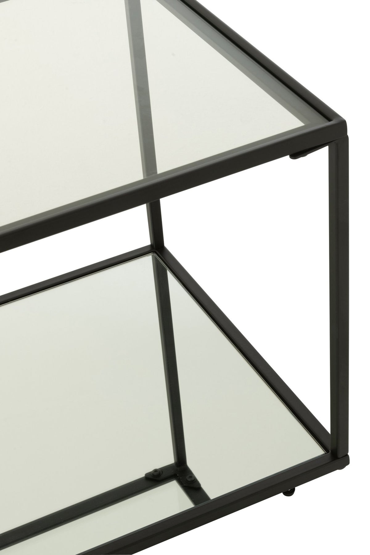 J-Line salontafel - ijzer/glas - zwart - S