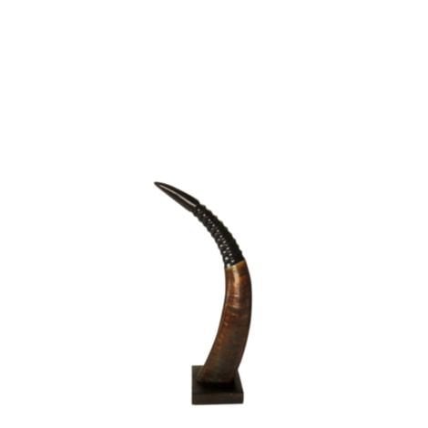 Hoorn op hout ribbel 30cm*