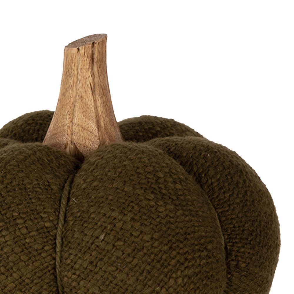 Decoratie Pompoen 13 cm Groen Polyester