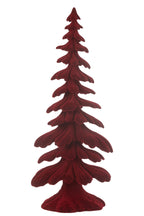J-Line decoratie Denneboom - fluwee/polyresin - rood - large