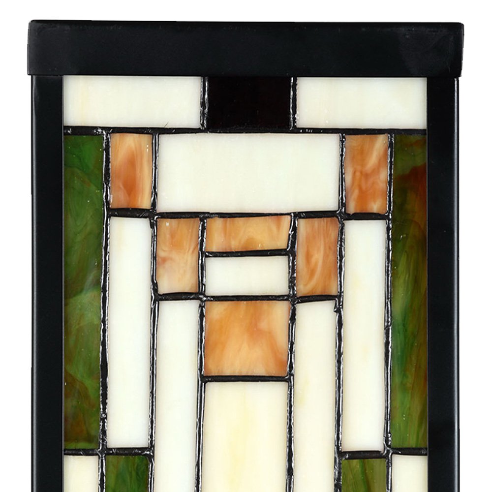 Wandlamp Tiffany 14x16x40 cm Beige Glas