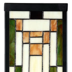 Wandlamp Tiffany 14x16x40 cm Beige Glas