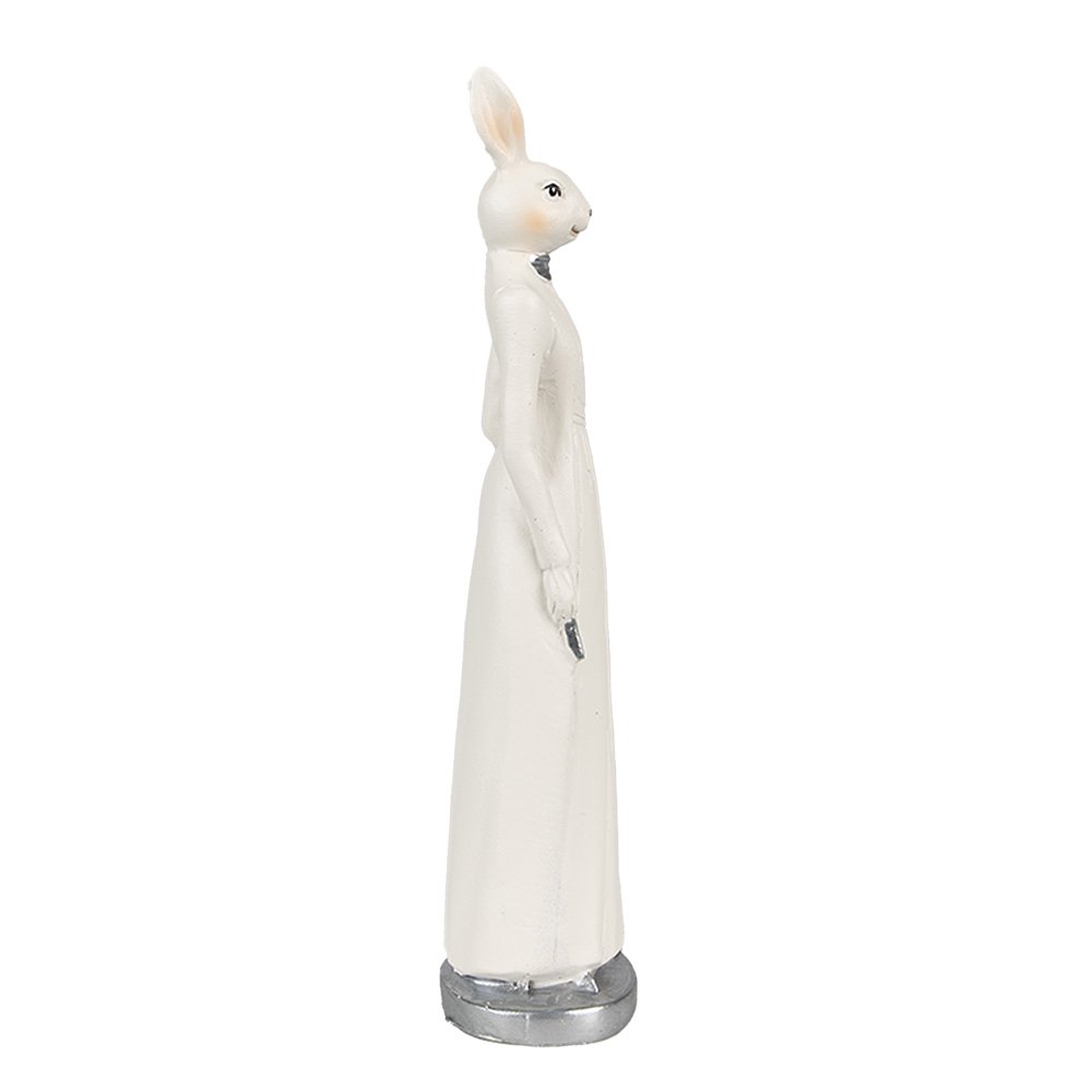 Beeld Konijn 20 cm Wit Polyresin Paasdecoratie