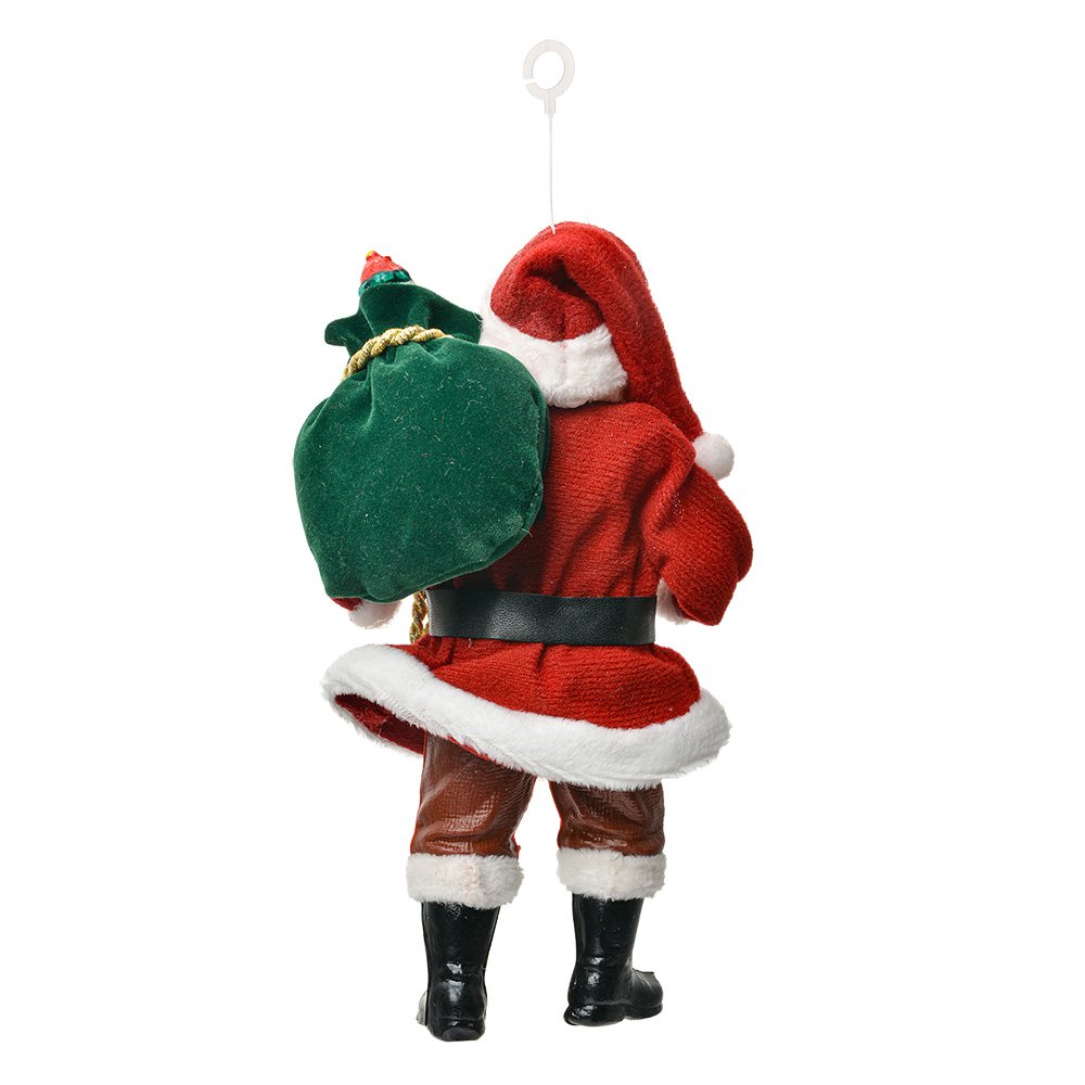 Kersthander Kerstman 17 CM Rood Textiel
