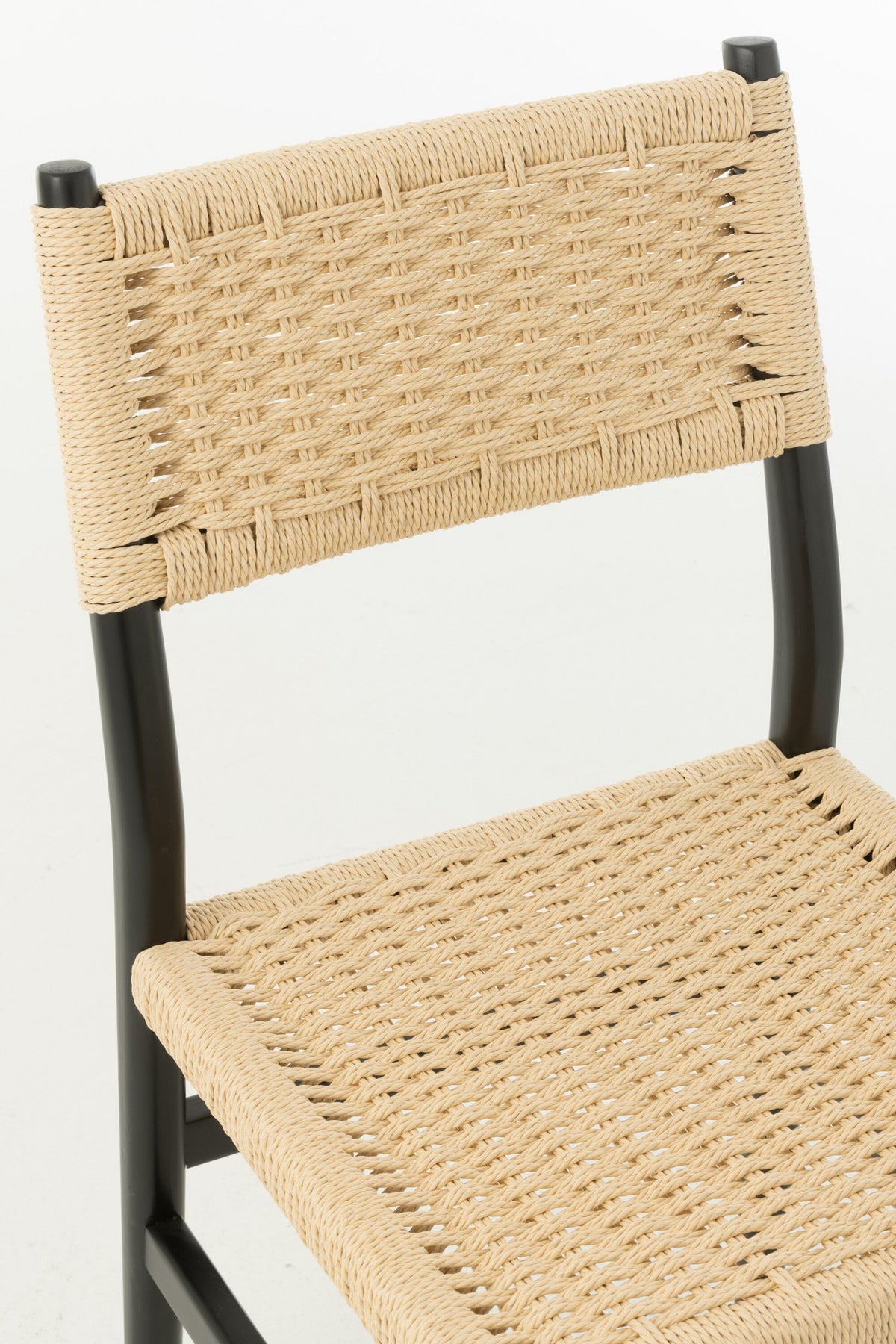 J-Line Chair Lap Beukenhout/Touw Zwart
