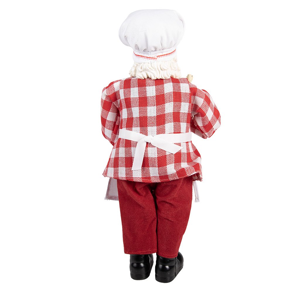 Kerstdecoratie Beld Kerstman 22x19x45 cm Rood Textiel