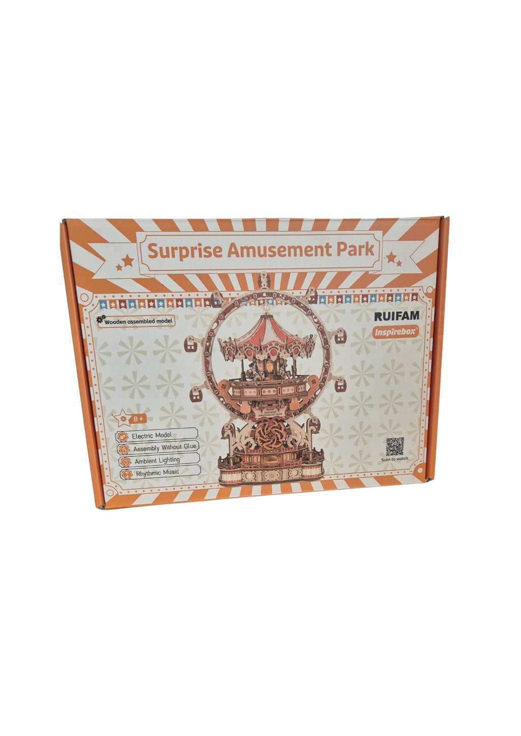 Inspirebox, 3D DIY Houten Puzzel, Muziekdoos, Surprise Amusement Park, LF09, 28,3 x 20,3 x 35,7 cm